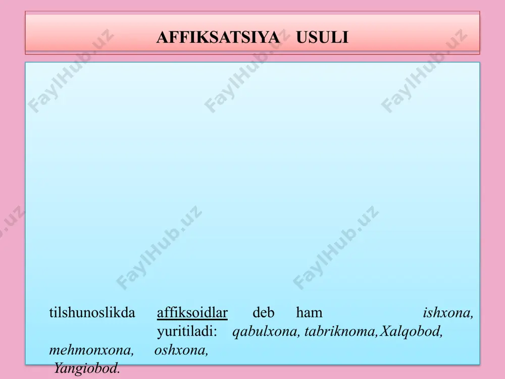 so‘z yasalishi. yasama so‘zlarning xususiyatlari, tiplari va turlari - Page 5