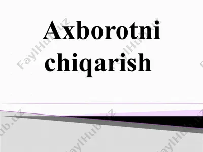axborotni chiqarish — PPTX