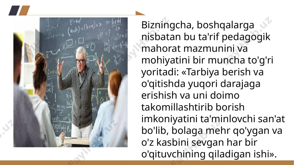 o’qituvchining pedagogik mahorati va uning tarkibiy qismlari. pedagogik texnika - Page 5
