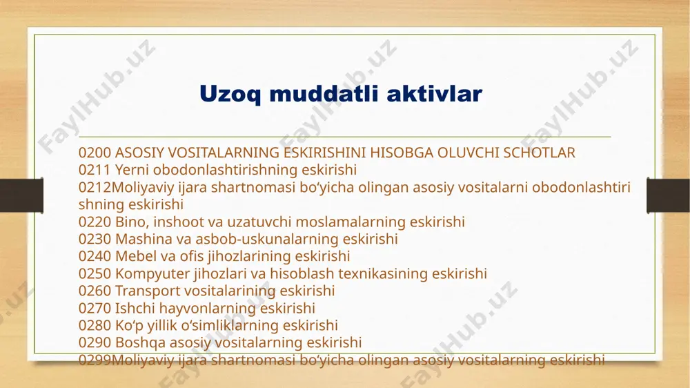 uzoq muddatli aktivlarni xarid qilish va ularning amortizatsiyasi - Page 4