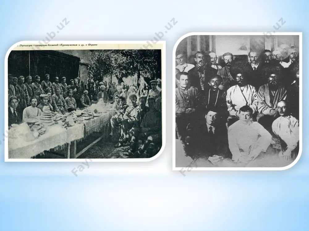 ommaviy tan olinishini esa totalitar tuzumning zo’ravonlik mexanizmi, g’oyaviy-mafkuraviy bo’g’inlari ta’minlab berdi. o’sha yiliyoq matbuotda p. galuzoning «1916 yil qo’zg’olonining bolshevikcha talqini uchun» nomli maqolasi e’lon qilindi. unda «qo’zg’olonning bolshevikcha konsepsiyasi uchun kurash – partiyaning bosh yo’li uchun kurashdir! 1916 yil qo’zg’oloni haqidagi tortishuvlar – bu o’rta osiyoda sosializm qurish yoki qurishga qarshi kurashdir!» denan da’volar ilgari suriladi1. 50-80 yillarning birinchi yarmida milliy ozodlik harakatlari to’g’risida tarixshunoslikdagi fikrlar. ii –jahon urushidan keyin sobiq sssr davlatining sa’y harakatlari bilan dunyoning ikki tuzum lagerga bo’ilishi butun jahon miqyosida, g’oyaviy, mafkuraviy kurashning avj olishiga sabab bo’ldi. butun jahonda inqilob qilish, kommunizm qurish bahonasida dunyoni o’z izmiga solish maqsadida turli qit’alarda g’oyaviy, mafkuraviy tashviqotni avj oldirgan sovet davlati o’z mamlakatida ham bu masalaga e’tiborni kuchaytirib yubordi. jahon miqyosida xalqaro maydonda sodir bo’layotgan muhim siyosiy o’zgarishlar mamlakat ichkarisidagi hayotda doimo o’z aks sadosini berib bordi. chunonchi, osiyo qit’asida dunyoning rivojlangan mamlakatlari mustamlakachiligiga qarshi boshlangan milliy …