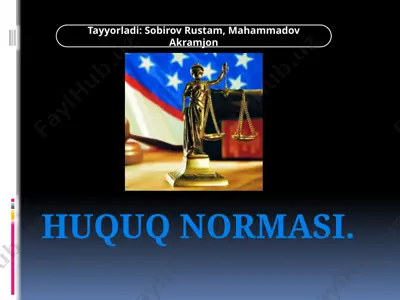 huquq normasi — PPTX