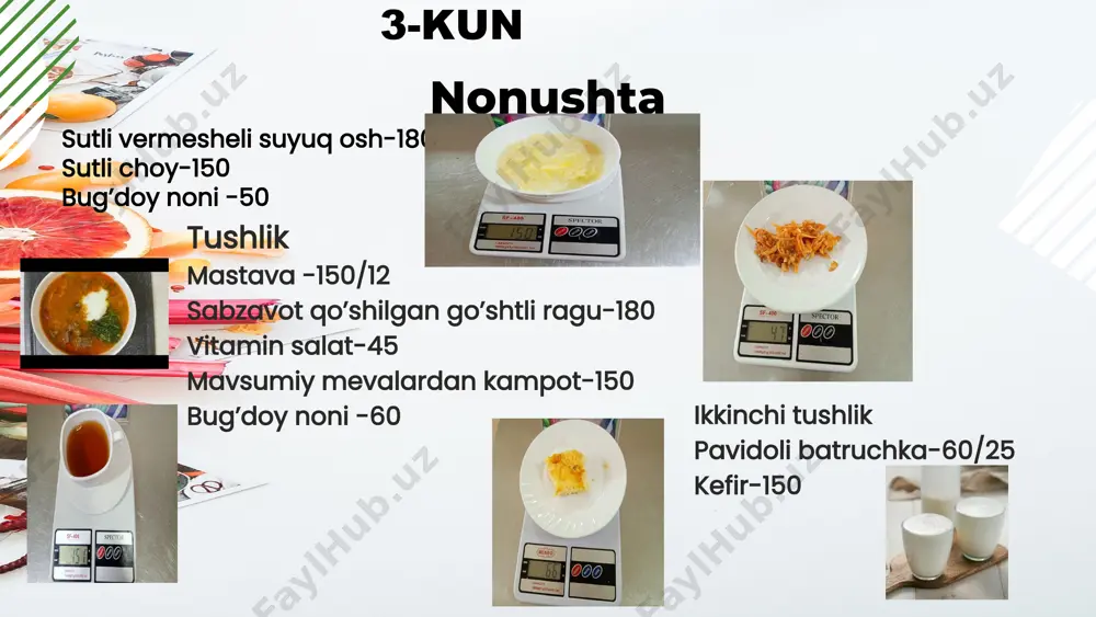 zangiotatumani 20-maktabgacha ta’lim tashkilotining yozgi 10-kunlik menyusi - Page 4