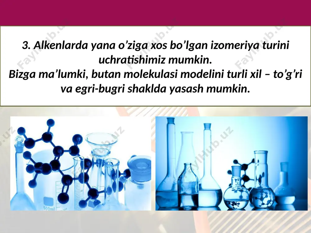 alkenlarning izomeriyasi va olinishi. 10 - sinf - Page 5