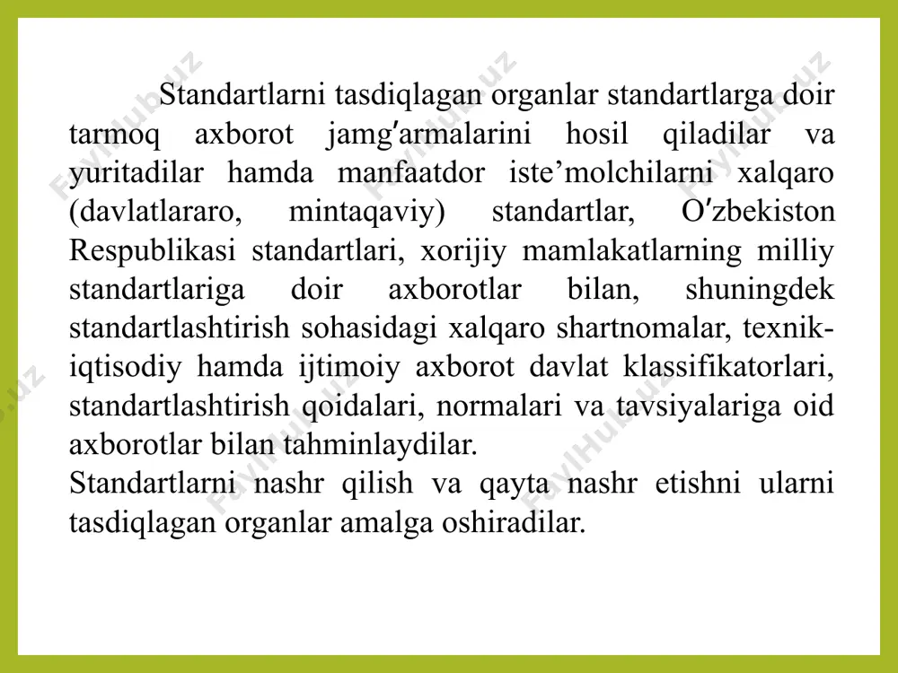o‘zbekiston respublikasining “standartlashtirish to’g’risida”gi qonuni - Page 5