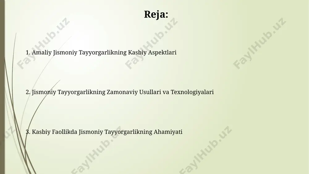 shqlarining muvozanatli dasturi, haftada kamida 5 kun, har bir mashg'ulot 45-60 daqiqa davom etadigan tarzda tavsiya etiladi, ya'ni mushak massasini saqlash va yurak-qon tomir salomatligini yaxshilash uchun. individual mashg'ulot dasturlarini ishlab chiqish individual mashg'ulot dasturini ishlab chiqishda mijozning yoshi, jinsi, sog'liq holati va jismoniy tayyorgarlik darajasi kabi 5 ta asosiy omilni hisobga olish kerak. har bir mashqning takrorlanish soni, to'plamlar soni va dam olish vaqti kabi parametrlarni aniq belgilash, dasturning samaradorligini oshiradi. masalan, 3 ta to'plamda har biri 10 marta takrorlanadigan 5 ta mashq. maxsus ehtiyojlarga ega bo'lgan shaxslar uchun mashg'ulotlar amputasiyasi bo'lgan shaxslar uchun maxsus moslashtirilgan 30 daqiqalik mashg'ulotlar, yuqori intensivlikdagi intervalli mashqlar (hiit) bilan birgalikda yurak-qon tomir salomatligini sezilarli darajada yaxshilaydi. jismoniy nogironligi bo'lgan 10 nafar ishtirokchidan iborat guruh bilan o'tkazilgan tadqiqot shuni ko'rsatdiki, individuallashtirilgan mashqlar dasturi ularning 80% da muvozanatni yaxshilashga olib keldi. mashg'ulot dasturining o'zgartirilishi va moslashtirilishi mashg'ulot dasturiga yangi mashqlarni qo'shish yoki mavjud mashqlarni almashtirish …