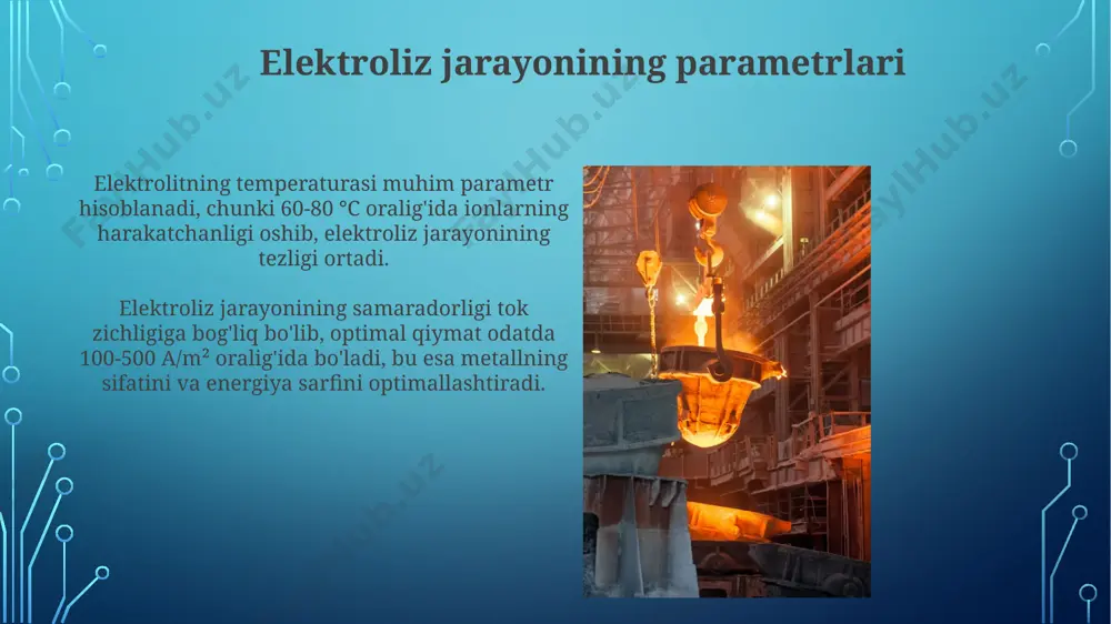 metallarning olinishi elektrometalurgiya - Page 5