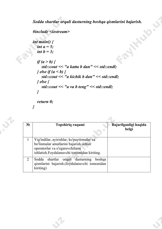 c++ dasturlash fanidan amaliy mashg’ulotlari - Page 2