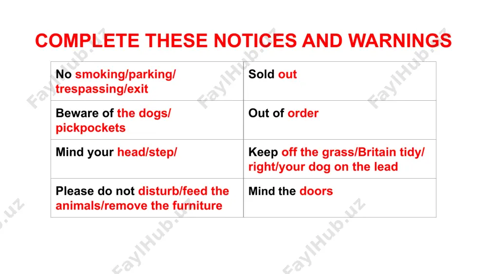 notices and warnings - Page 4