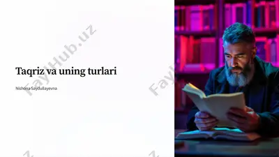 taqriz va uning turlari — PDF