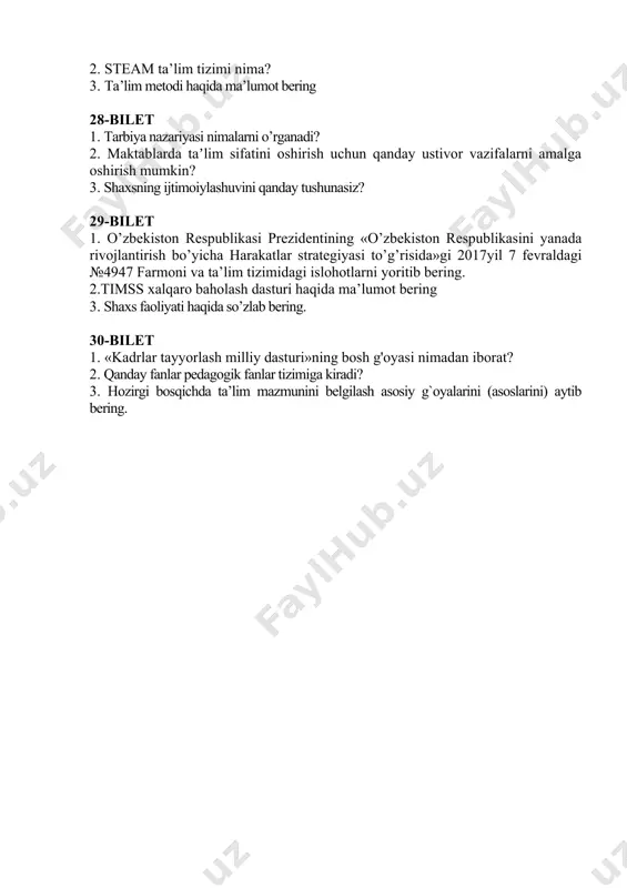 pedagogika fanining imtihon bilet savollari (1–20-bilet) - Page 4