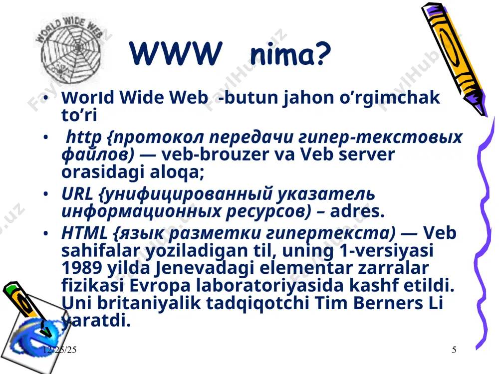 html tili va veb-sahifalar tayyorlash - Page 5