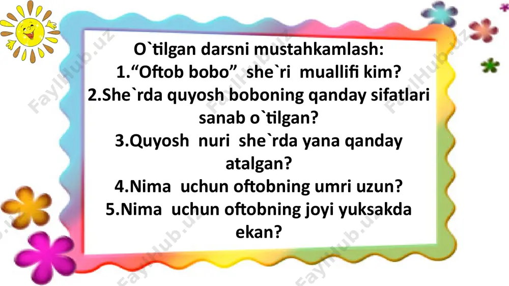 ona tili va o`qish savodxonligi - quyosh – quvvat manbai - Page 4