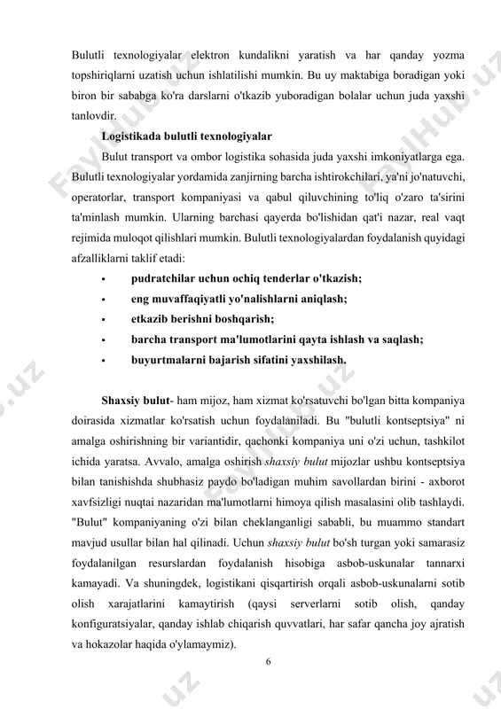 qilinadi. uchun shaxsiy bulut bo'sh turgan yoki samarasiz foydalanilgan resurslardan foydalanish hisobiga asbob-uskunalar tannarxi kamayadi. va shuningdek, logistikani qisqartirish orqali asbob-uskunalarni sotib olish xarajatlarini kamaytirish (qaysi serverlarni sotib olish, qanday konfiguratsiyalar, qanday ishlab chiqarish quvvatlari, har safar qancha joy ajratish va hokazolar haqida o'ylamaymiz). aslida, quvvat har bir paydo bo'lgan vazifaga bog'liq emas, balki o'rtacha hisobda o'sib borayotgan umumiy yukga mutanosib ravishda oshadi. va rejalashtirish, sotib olish va sotish - ishlab chiqarishga yangi vazifalarni kiritish osonroq bo'ladi. umumiy bulut- tashqi mijozlarga xizmat ko'rsatish uchun bulutli provayderlar tomonidan foydalaniladi. aralash (gibrid) bulut- yuqoridagi ikkita joylashtirish modellaridan birgalikda foydalanish yana bir bor salom, aziz o'quvchilar! :) keling, gaplashaylik bulutli texnologiyalar . tobish, bugungi kunda yana bir post butunlay o'ta qiziqarli va istiqbolli texnologiyaga bag'ishlangan bo'ladi (bu it-sanoatning "oltin koni"), taxallusi ostida yashiringan - bulutli texnologiyalar yoki oddiy odamlarda - "bulut". keling, bulutli hisoblash kontseptsiyasi haqida gapiraylik, uni amalga oshirishning turli xil misollarini …