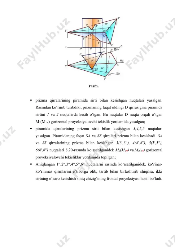 ikki ko‘pyoqlikning o‘zaro kesishuv chizig‘ini yasash - Page 3