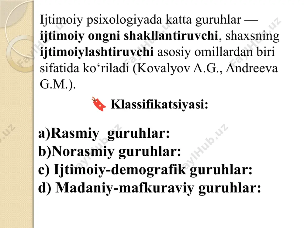 katta ijtimoiy guruhlar psixologiyasi - Page 4