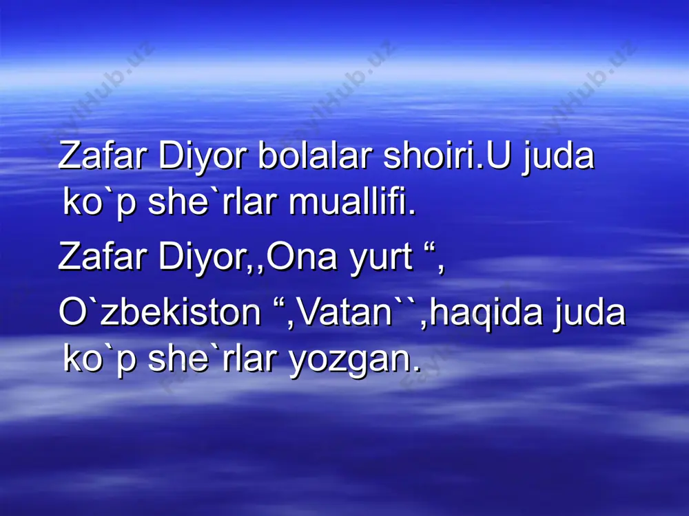 serquyosh o'lka' mavzusida tayyorlagan slayd - Page 2