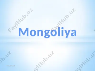 mongoliya — PPTX