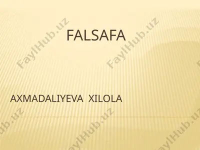 jamiyat falsafasi — PPTX