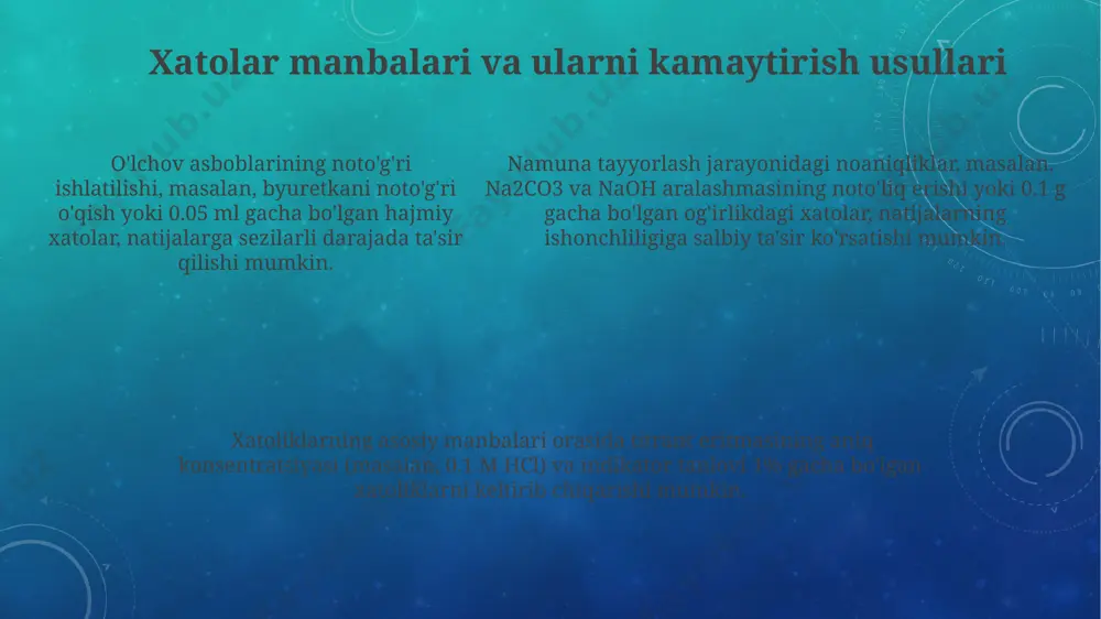 naoh va na2co3 massalarini kislota asosli titrlash usuli - Page 5