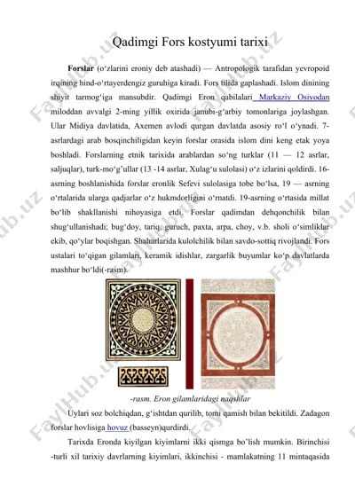 qadimgi fors kostyumi tarixi — DOC