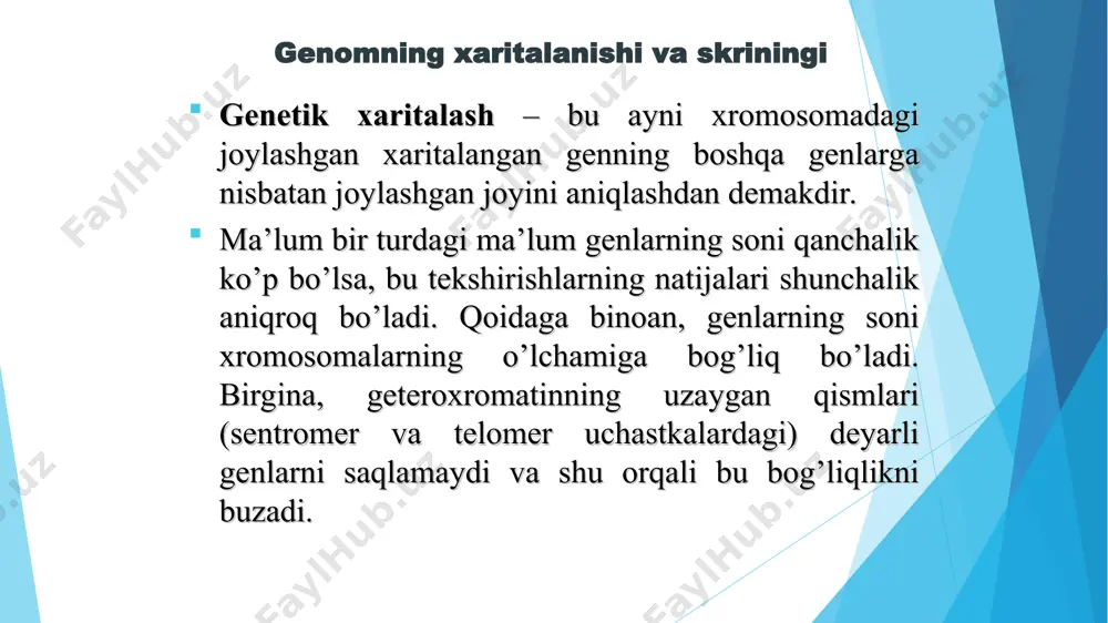 r va xabarnomalar ham saqlanadi human gene mutation database bioinformatsion ma’lumotlar bazasi umumiy interfeysining ko’rinishi mgd (mouse genome database) mgd (mouse genome database) – djekson laboratoriyasi (aqsh) serverida yaratilgan bo’lib, dunyo bo’yicha shu toifadagi ma’lumotlar bazasining ichida eng qulay foydalanish interfeysiga ega hisoblanadi. mgd sichqoning genomi to’g’risidagi to’liq ma’lumotlarni va 60 dan ortiq turlardagi genomlardagi gomologik holatlar haqidagi ma’lumotlarni taqdim etadi. bu ma’lumotlar barcha uchun ochiq holatda taqdim etiladi. birgina foydalanishni endi boshlagan boshlovchilar oddiy usullardan kalit so’zlardan foydalanib turib ishlashlari mumkin bo’ladi. bu baza tarkibida kalamushning xaritalangan genetik ratmap markerlari, xromosomalarning idiogrammalari, laboratoriya liniyalarining ifodalanishi va shuningdek, odam, sigir genomlari bilan gomologik holatlarining tasvirlanishi haqidagi ma’lumotlar keltiriladi. mouse genome database bioinformatsion ma’lumotlar bazasi umumiy interfeysining ko’rinishi acedb – bu ma’lumotlar bazasining tarkibida turli organizmlarning genetik xaritalari, lokuslar va allellar, gen mahsulotlari, dnk va oqsillarning ketma – ketliklari, genom klonlari va genlarning ekspressiyalanishiga oid bo’lgan ma’lumotlar mavjud. pdg - plant …