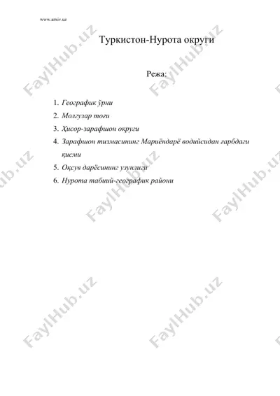 туркистон-нурота округи — DOC