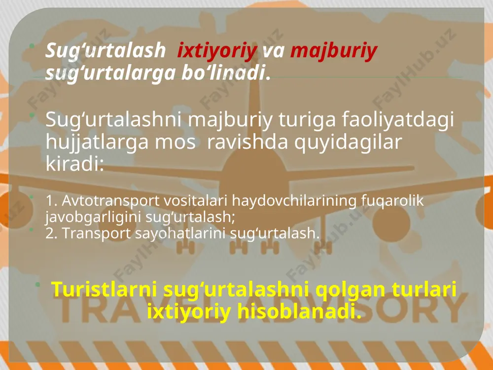 транспорт хизматларини амалга оширишда хавфсизликни таъминлаш (turizm) - Page 5