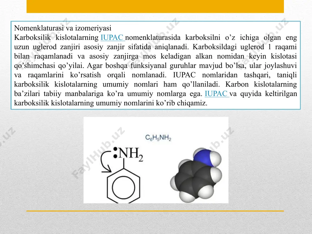 bir asosli karbon kislotalarning olinish usullari - Page 4