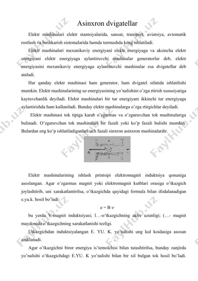 asinxron dvigatellar — DOCX