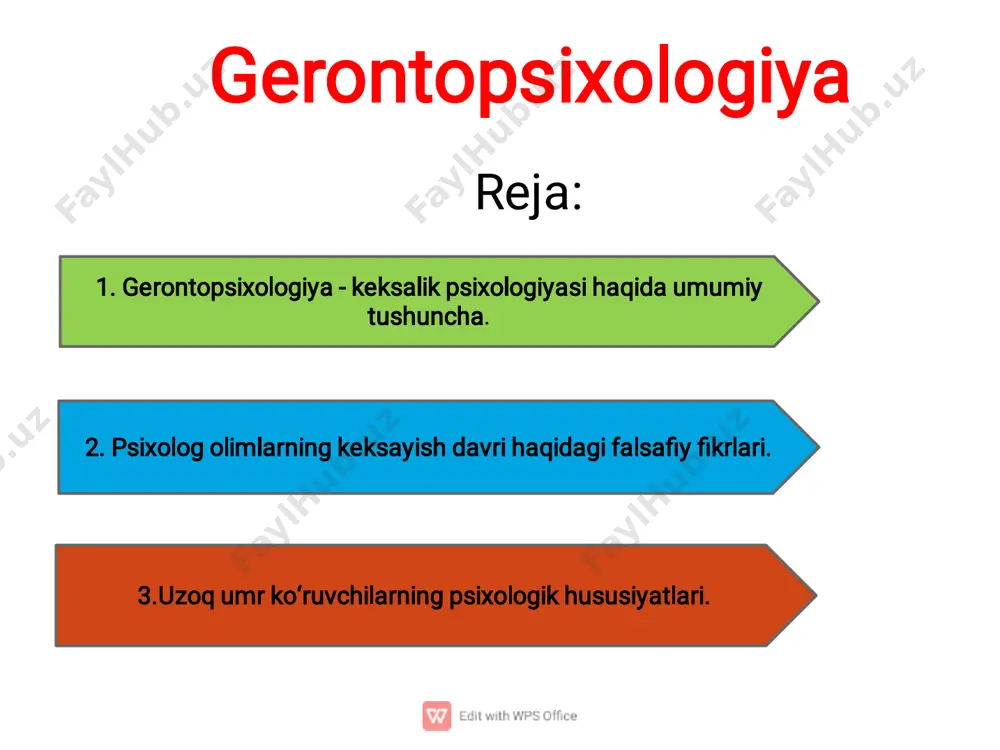 gik keksayish biologik keksayish ijtimoiy keksayish qarilikning yosh chegaralarini olimlar turlicha tavsiflashadi, lekin kòpchilik 60-65 yoshni qarilikning boshlanishi sifatida e'tirof etishadi. chexiyalik professor prijigoda-60-75 -- qarilik d.j.birren:50-75 yosh yetuklik d.b. bromley qarilikning 3bosqichini kòrsatib òtadi:60-75 yosh sevimli ishdan uzoqlashish.70yoshdan keyin keksalik, 110gacha munkillaganlik. yetuklik va keksalik orasidagi orasidagi inqiroz 55- 65 yoshlarga tòĝri keladi. keksalik davridagi inqirozni nafaqadan oldingi inqiroz deb ataymiz.nafaqaga chiqish inson hayotini tubdan òzgartirib yuboradi jamiyatdagi muhim ijtimoiy rolini yòqotilishi insonning referent guruhidan ajralishi muloqot doirasining torayishi "iste'fo shoki " holatining òtkir kechishidan namoyon bòladi. e.erikson konsepsiyasida qarilik ilgari hayot yòlining tugashi sifatida talqin etiladi. keksalik psixosotsial inqirozining mohiyati shundan iboratki, egoning yaxlitlikka erishishidir. erikson takidlashicha , donishmandlik ruhning holati bb bunda òtmish , hozir va kelajakka bir vaqtda boqish hayot tarixini tasodiflardan xalos etish hamda avlodlar bilan aloqa òrnatish sifatida talqin etiladi. yopiq kontur tipi «yopiq kontur tipi» bo‘yicha adaptatsiya strategiyasida tashqi dunyoga qiziqishlar va � …