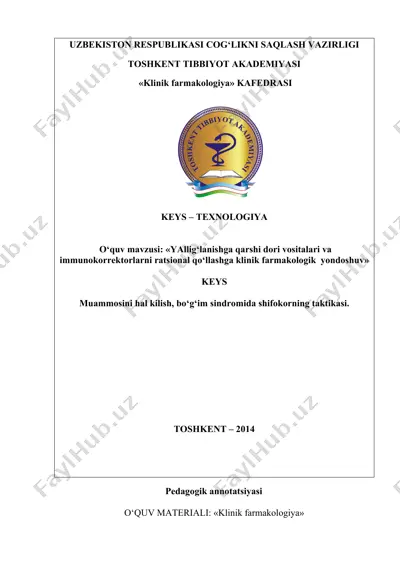 "klinik farmakologiya" — DOCX