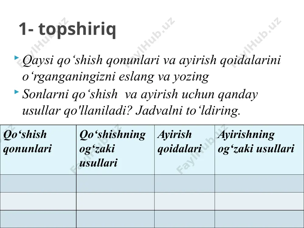 og'zaki qo’shish va ayirishning og'zaki usullarini o‘rgatish metodikasi - Page 4