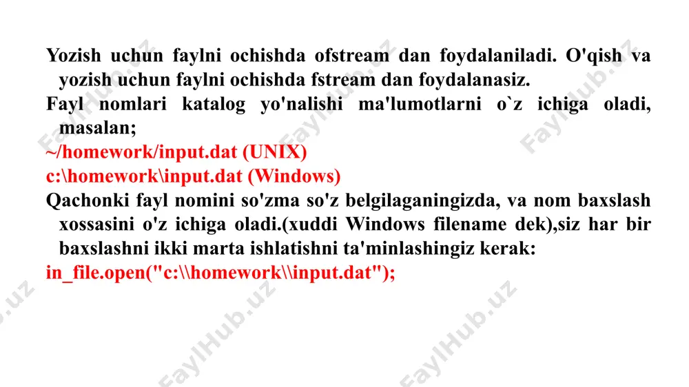 di. sock_dgram. alohida xabarlar (datagrammalar) shaklida ma'lumotlarni uzatish. ulanishni oldindan o‘rnatish shart emas. ma'lumotlar almashinuvi tezroq, ammo ishonchsiz: xabarlar yo‘lda yo‘qolishi, takrorlanishi va tartibini o‘zgartirishi mumkin. xabarni bir nechta qabul qiluvchilarga uzatish (ko‘p translyatsiya) va translyatsiya qilishga ruxsat beriladi.  sock_raw. ushbu turdagi past darajadagi ("xom" deb ataladigan) rozetkalarga tayinlangan. ularning oddiy rozetkalardan farqi shundaki, ularning yordami bilan dastur xabarga qo‘shilgan ba'zi sarlavhalarni shakllantirishni o‘z zimmasiga olishi mumkin. image1.png image2.png image3.png image4.png image5.png image6.png image7.png image8.png /docprops/thumbnail.jpeg
