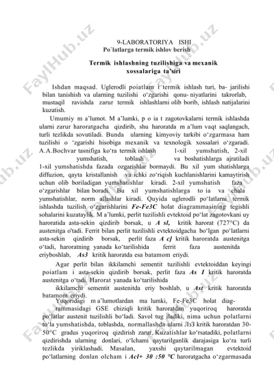po`latlarga termik ishlov berish — DOCX