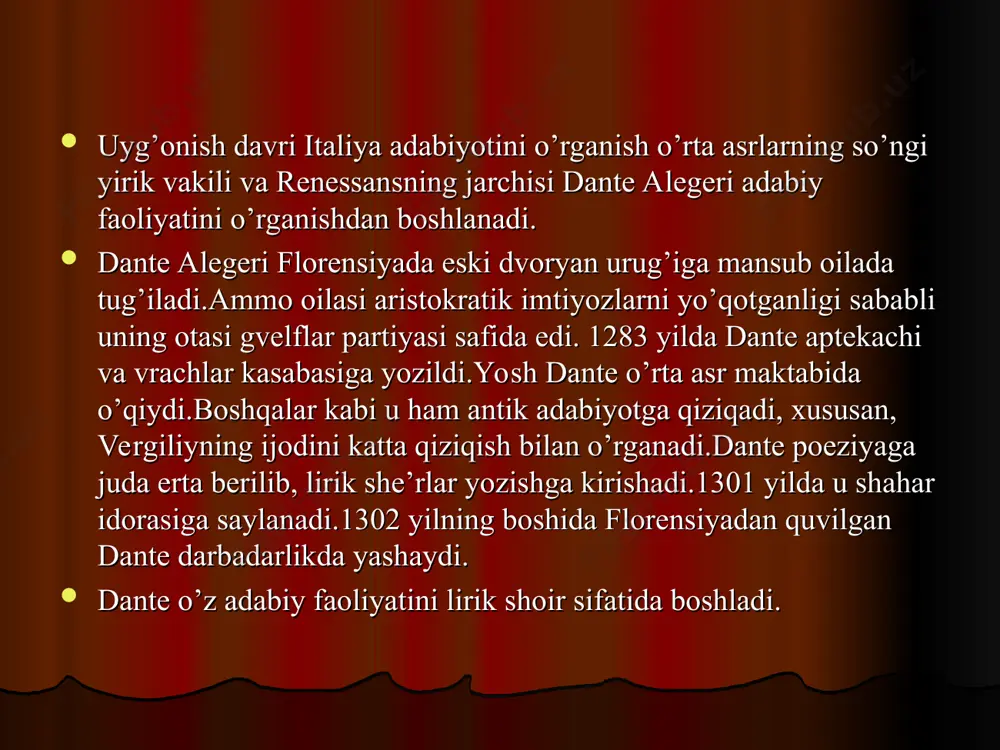 adabiyotimiz boyligiga boylik qo’shdi” deb aytsak adashmagan bo’lamiz. bundan keyin ham, bizning avlodlarimiz ham bu yuksak merosni ko’klarga ko’tarishlariga ishonamiz. e’tiboringiz uchun rahmat !
