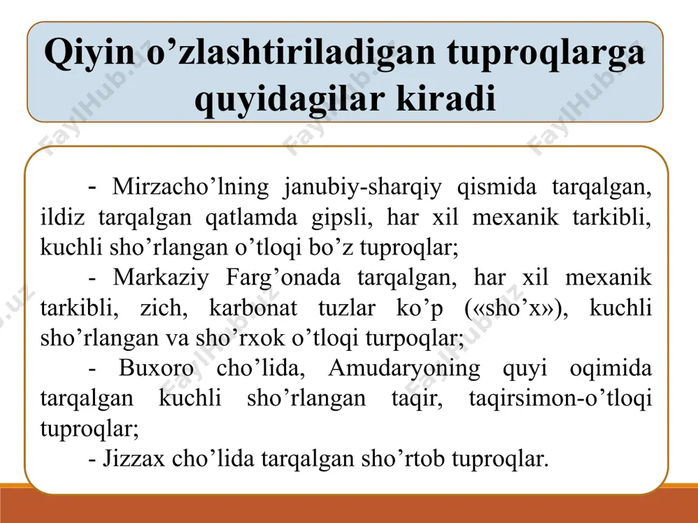 qiyin o’zlashtiriladigan tuproqlar. ularning unumdorligini oshirish tadbirlari - Page 5