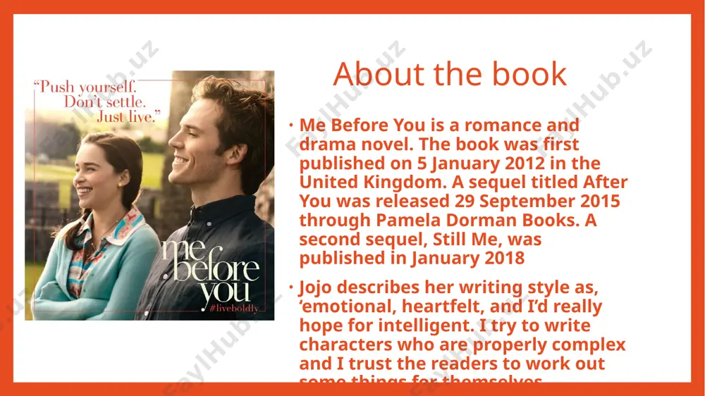 like the ending part. i didn’t approve will’s decision at all. despite of love, appreciation and support of lousia he never change his mind. different and mutual sides of main characters thank you for the attention! image1.jpeg image2.jpeg image3.jpeg image4.jpeg image5.jpeg image6.jpeg image7.jpeg /docprops/thumbnail.jpeg