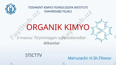 organik kimyo — PPTX