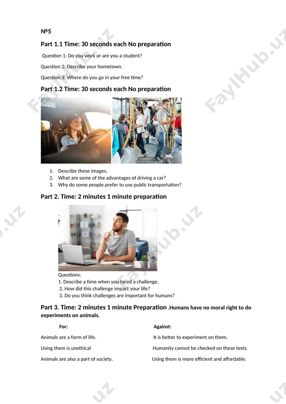 speaking practice questions - Page 5