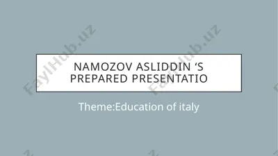 education system in italy — PPTX