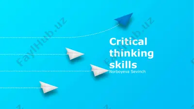 critical thinking skills — PPTX