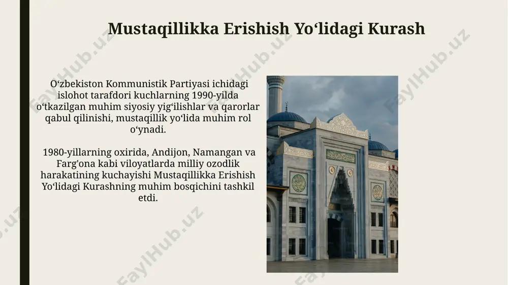 o'zbekiston respublikasi mustaqilligining e'lon qilinishi va uning tarixiy ahamiyati - Page 5