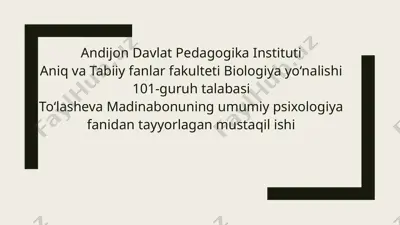 gerontopsixologiya — PPTX
