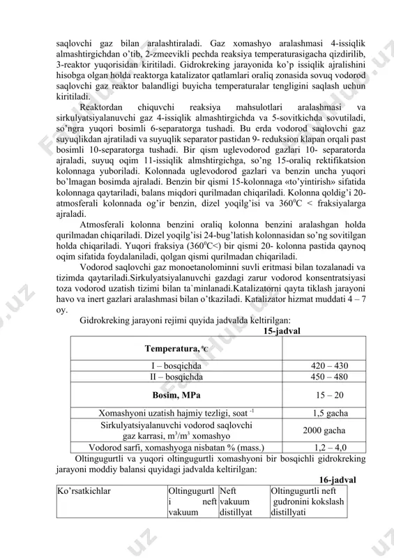 neft mahsulotlari gidrokrekinglash jarayonlari - Page 4