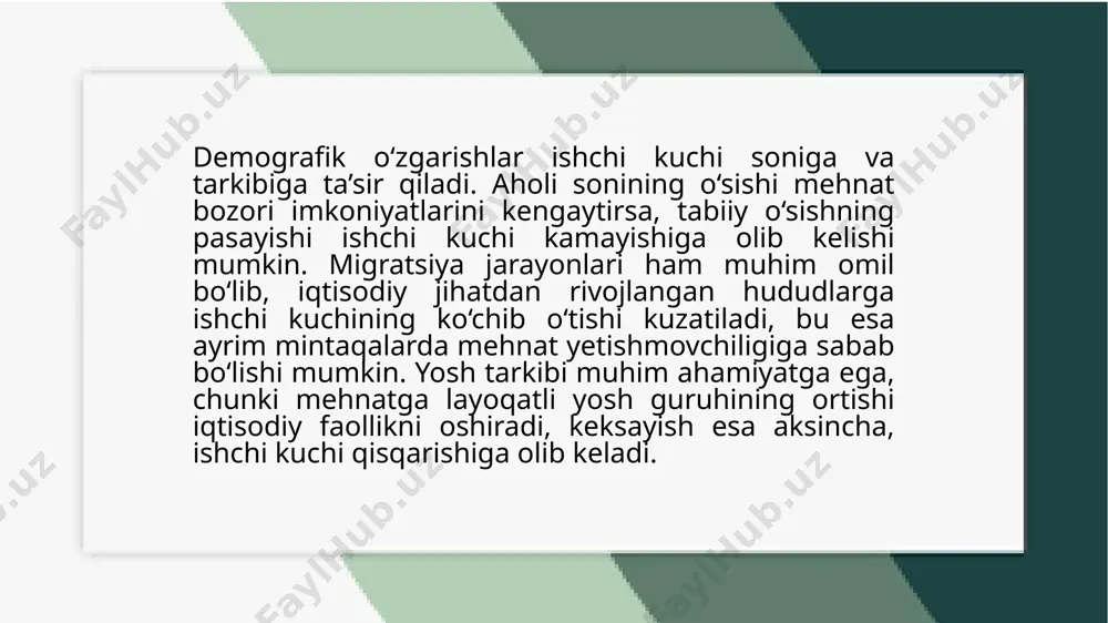 ishchi kuchini ko'payishi va kamayishiga tasir qiluvchi omillar - Page 5