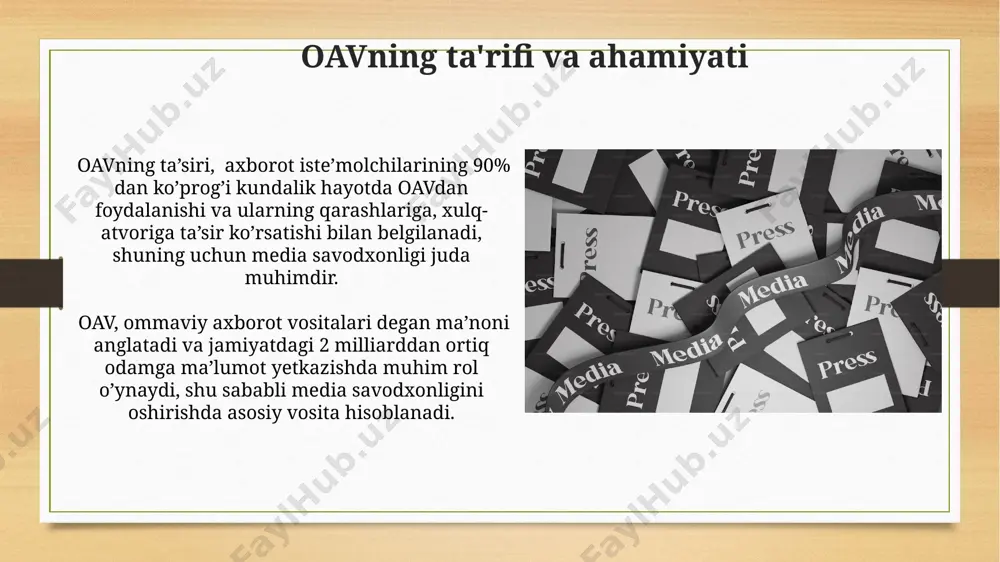 media savodxonligini oshirishga doir taqdimot - Page 3