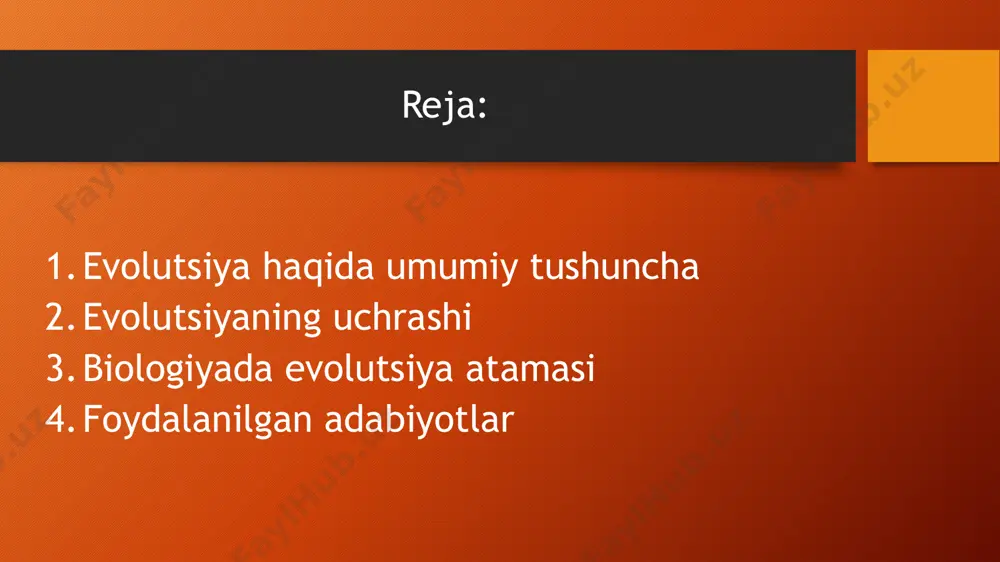 iya ushbu belgilarning tabiiy tanlanish va/yoki genetik dreyf oqibatida tayinli bir guruh ichida keng tarqalishi yoki aksincha, yoʻqolib ketishida namoyon boʻladi, deb qabul qilingan. tabiiy tanlanish yashab qolish va nasl qoldirish uchun foydali belgilarning saqlanib qolishi va yoyilishi, zararli belgilarning esa kamayishiga sabab boʻluvchi jarayondir. bu hodisa foydali belgilarga ega organizmlarning nasl qoldira olishi qobiliyati kuchayib, shu belgilarning keyingi avlodlarga qoldirilishi tufayli yuz beradi. koʻp avlodlar davomida belgilarning kichik, tasodifiy va omadli oʻzgarishlari oqibatida moslashuvlar roʻy berib, shu belgilarga ega organizmlar tabiiy tanlanadi.[1] genetik dreyf esa irsiy belgilar chastotasida tasodifiy oʻzgarishlar hosil qiladi. genetik dreyf oqibatida paydo boʻlgan oʻzgarishlar saqlanib qolishi berilgan individ yashab qolib, nasl qoldirish yoki qoldirmasligiga bogʻliq boʻladi. turlarning bir taʼrifi ularni oʻzaro qoʻshilib, nasldor avlod qoldira oladigan organizmlar guruhidir, deydi. biroq, turlar oʻzaro koʻpayishdan xoli guruhlarga ajralganida, mutatsiya, genetik dreyf va yangi belgilarning tabiiy tanlanishi avlodlar davomida farqlar yigʻilishiga va yangi turlar paydo boʻlishiga olib kelishi …