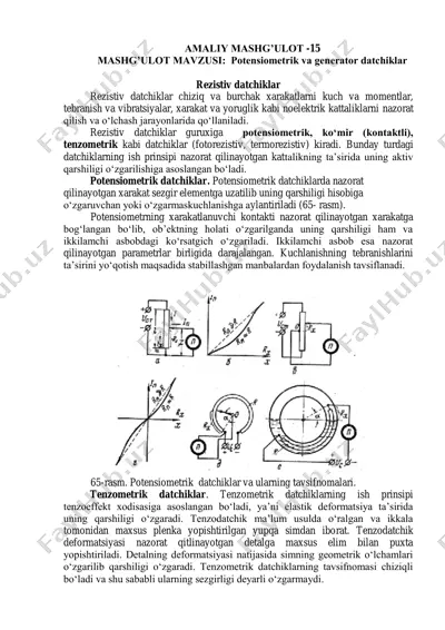 rezistiv datchiklar — PDF
