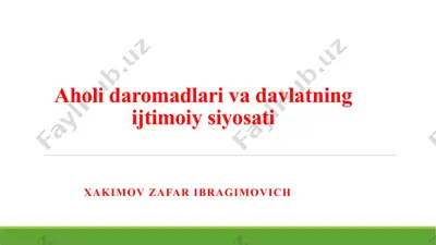 aholidaromadlarivadavlatningijtimoiysiyosati — PPTX